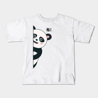 Panda Peeks Kids T-Shirt